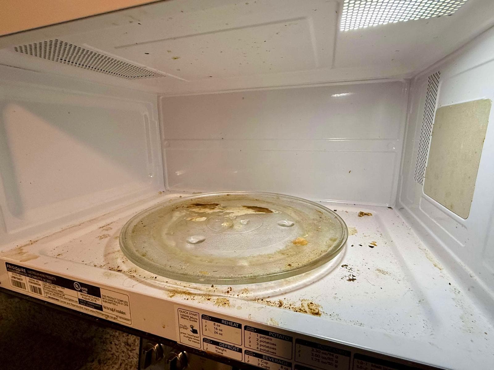 Before: Microwave Cleaning