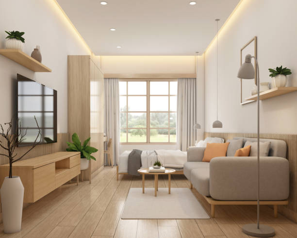 Clean modern living room